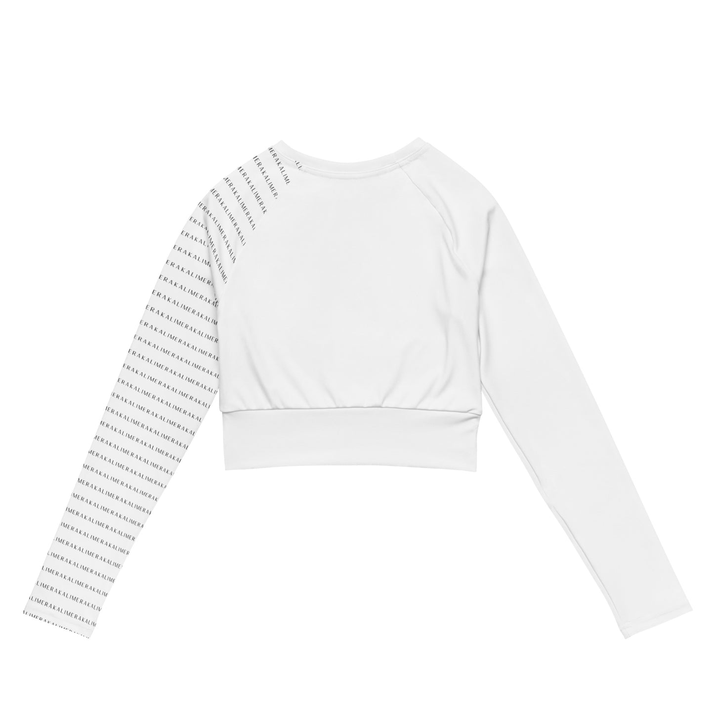 Recycled long-sleeve crop top