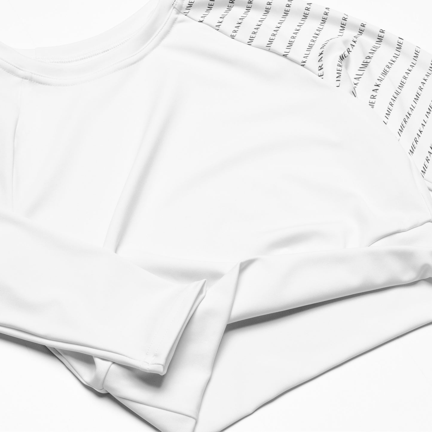 Recycled long-sleeve crop top