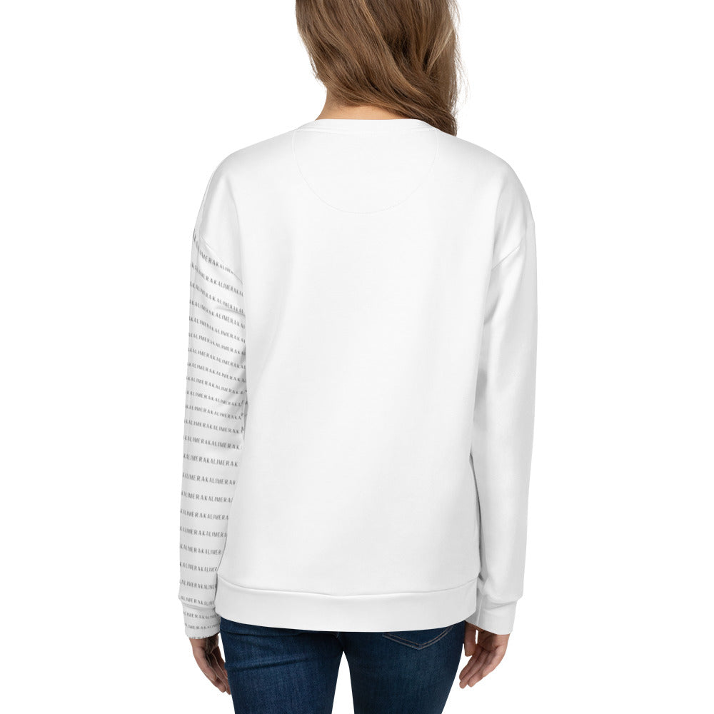 Ladies Recycled Sweatshirt with printed sleeve