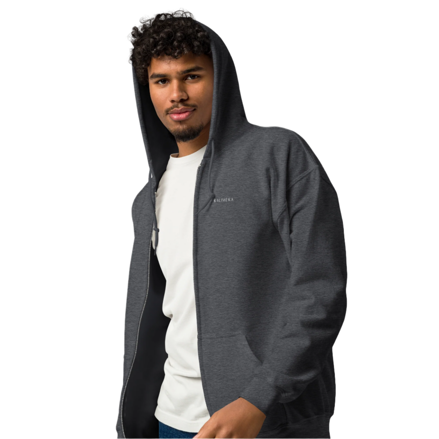 Dark Heather Unisex heavy blend zip hoodie