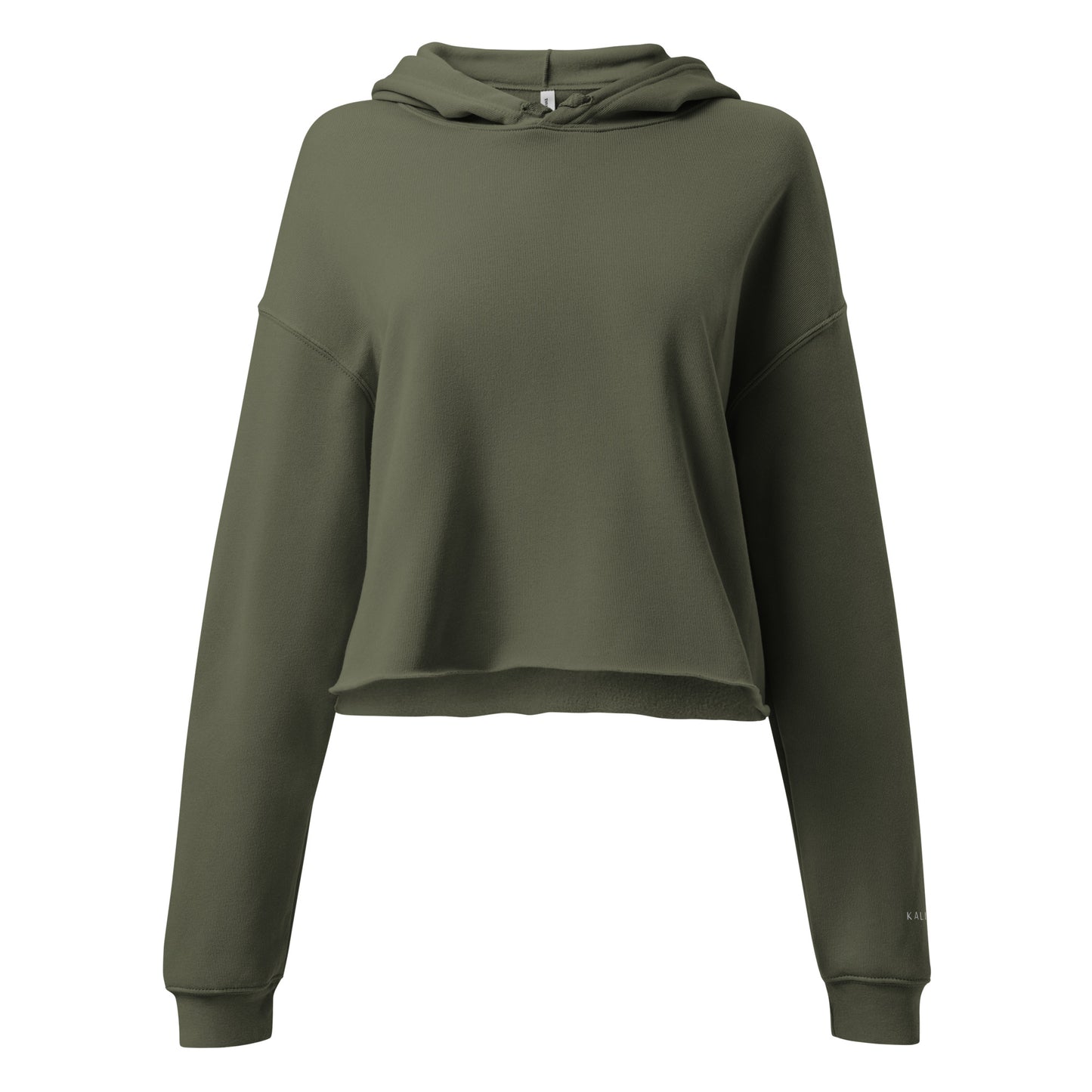 Ladies Green Crop Hoodie