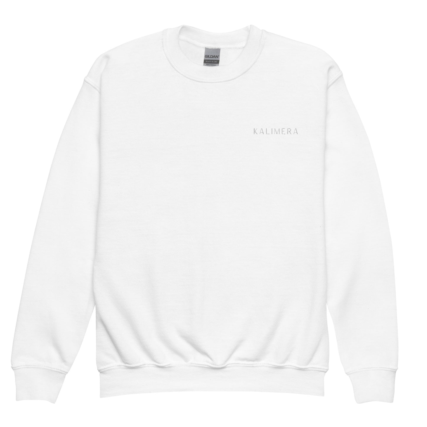 White youth crewneck sweatshirt